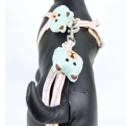 Шлея с поводком Мишка 1,0х120 см с рисунком Розовый Шлея с поводком Мишка 1,0х120 см с рисунком Розовый