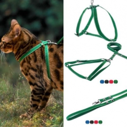 Шлея Лодочка с поводоком капрон 3030см длина поводка 130см Черный Шлея Лодочка с поводоком капрон 3030см длина поводка 130см Черный