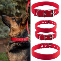 Ошейник Эконом брезент двойной КРАСНЫЙ 44-59 см Ошейник Эконом брезент двойной КРАСНЫЙ 44-59 см
