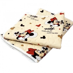 Пеленка многоразовая Микки бежевая 70х120 см Пеленка многоразовая Микки бежевая 70х120 см