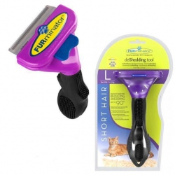 Фурминатор с кнопкой для котов с короткой шерстью Размер L (66 мм ширина лезвия) Фурминатор с кнопкой для котов с короткой шерстью Размер L (66 мм ширина лезвия)