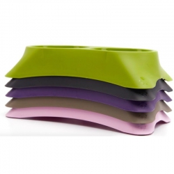 Миска двойная для кошек 210см 250мл Kyfne 249 Розовый Миска двойная для кошек 210см 250мл Kyfne 249 Розовый