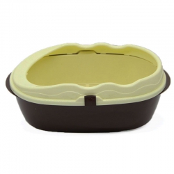 Туалет глубокий с бортом и сеткой, Фауна Серый Туалет глубокий с бортом и сеткой, Фауна Серый