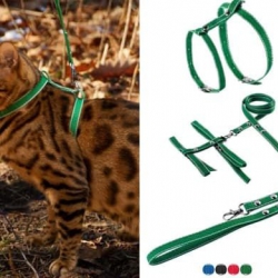 Шлейка с поводком для кроликов Фауна Синяя Шлейка с поводком для кроликов Фауна Синяя