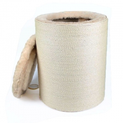 Когтеточка Троя пуфик сизаль Мех Когтеточка Троя пуфик сизаль Мех