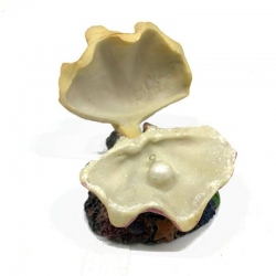 Декор для аквариума Ракушка с жемчугом на камне 10108 см 029B123 Декор для аквариума Ракушка с жемчугом на камне 10108 см 029B123