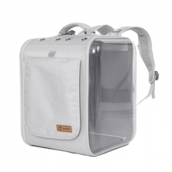 Рюкзак-переноска прозрачный для переноски животных, текстиль, 30х40х26см Серый Рюкзак-переноска прозрачный для переноски животных, текстиль, 30х40х26см Серый