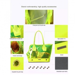 Сумка для животных прозрачная желтая-неон L 43х23х32 см Сумка для животных прозрачная желтая-неон L 43х23х32 см